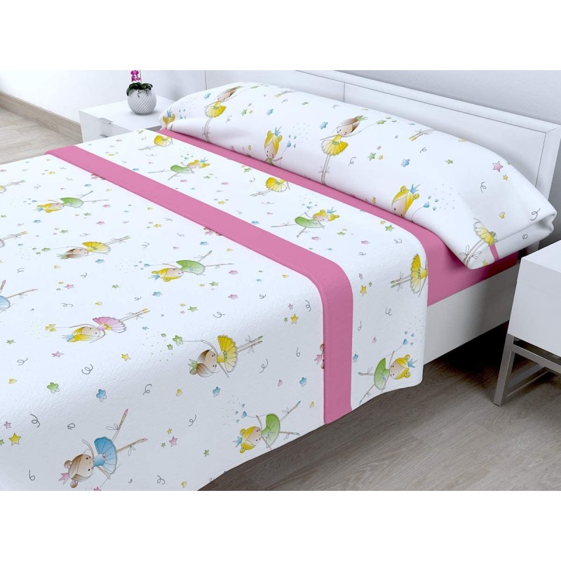 Juego de sábanas infantiles de coralina - Empresa Textiles Capella Tamaño cama  90