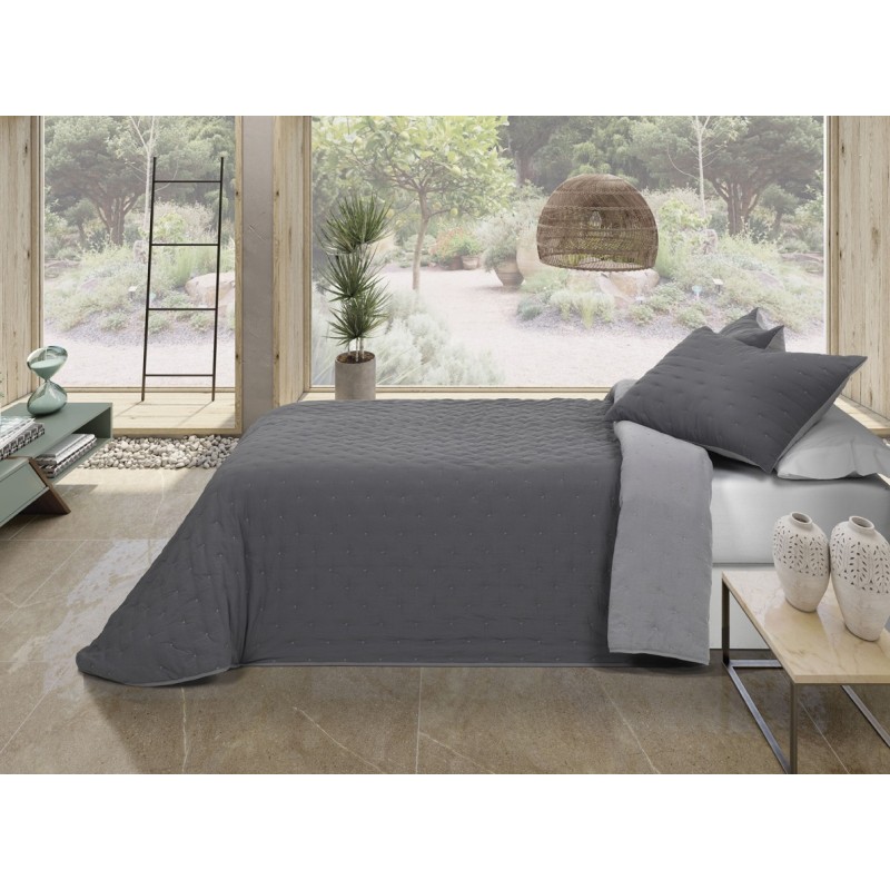 Colcha lisa Reversible Blanco cama 105 cm - 200x270 cm