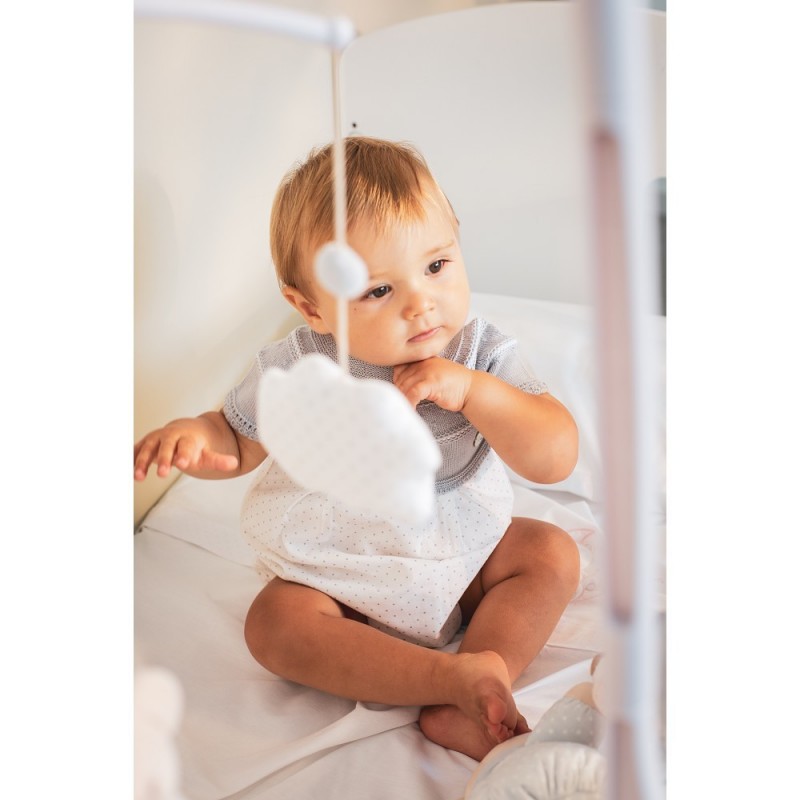 Sábanas carrito de bebé modelo New Sleeping Blanco y Gris - Interbaby